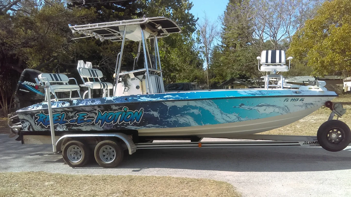 Custom boat wrap project