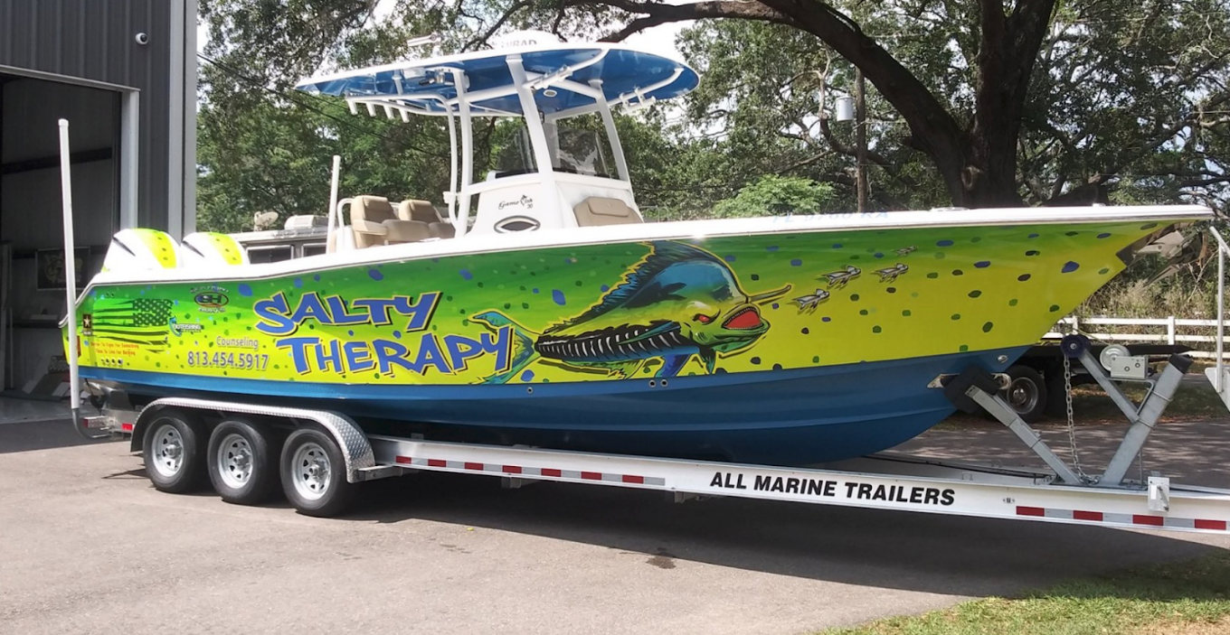 Custom boat wrap project