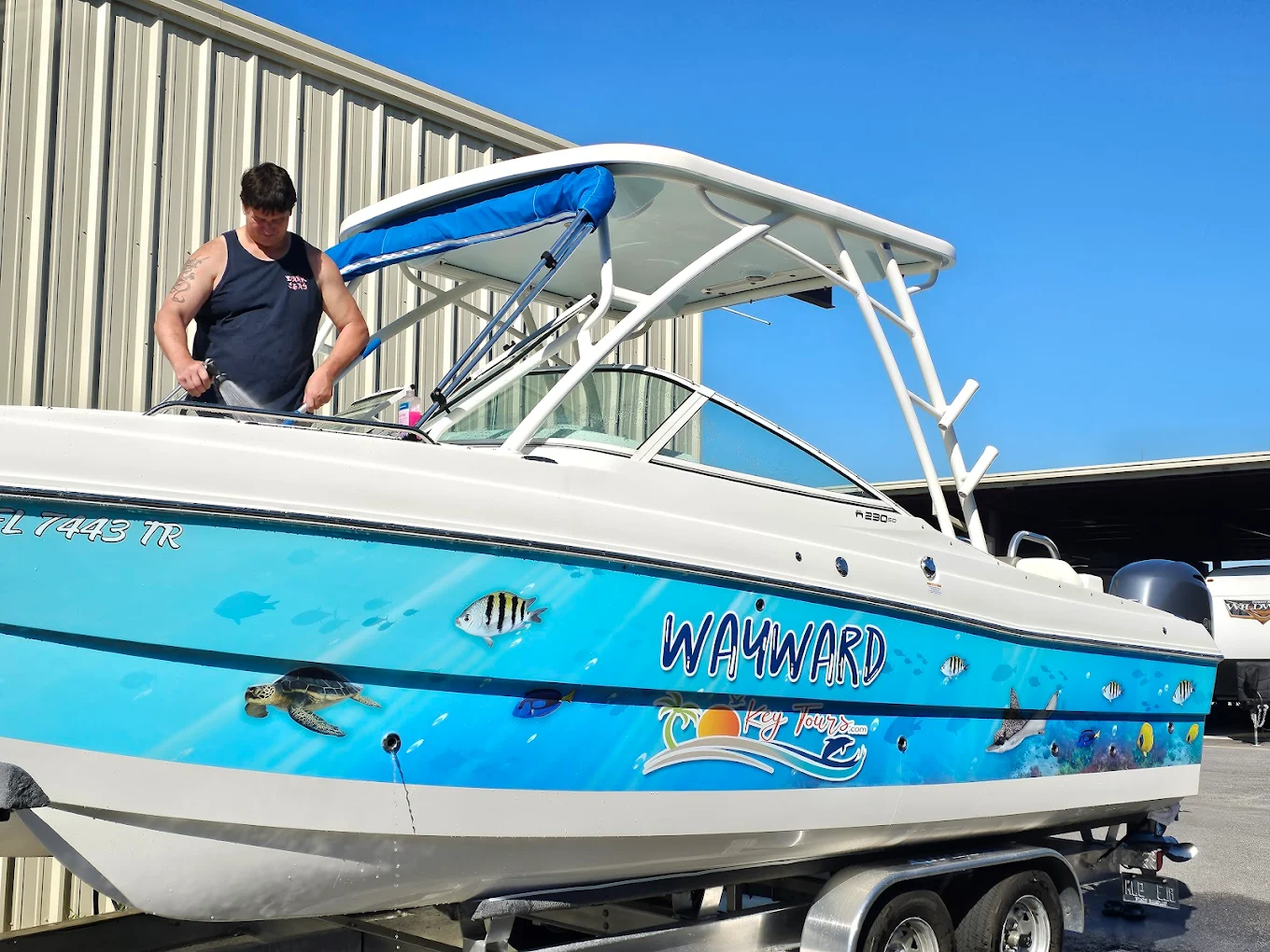 Custom boat wrap project